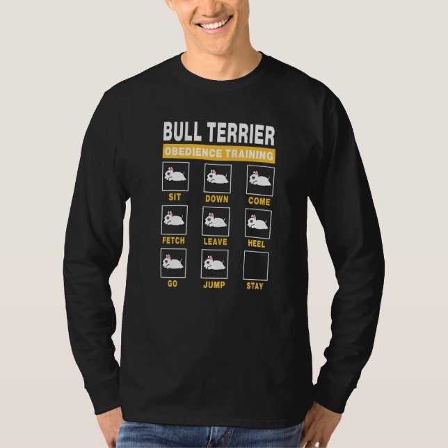 T-shirt Bull Terrier Obedience Formation Chien Guide De Fo (Devant)
