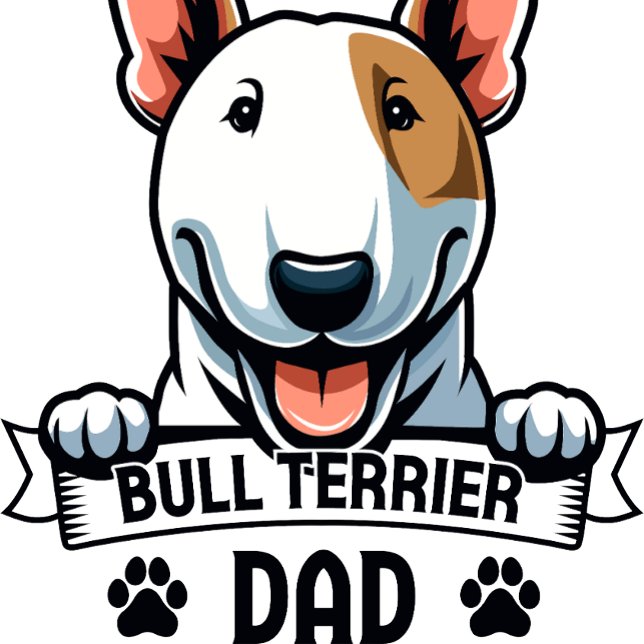 T-shirt Bull Terrier Papa (Great way to show of your love for your little buddy)