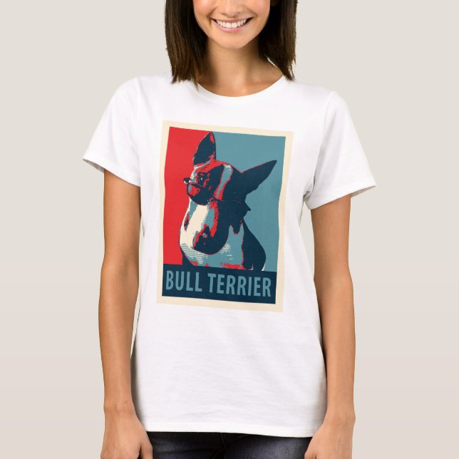 T-shirt Bull Terrier Parodie politique (Devant)