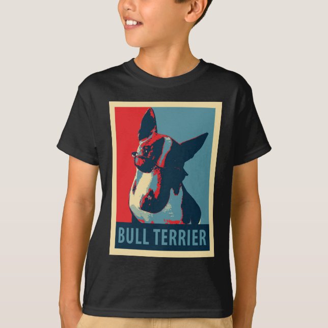 T-shirt Bull Terrier Parodie politique (Devant)