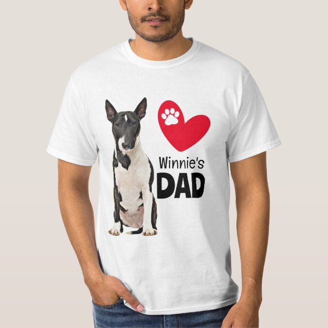 T-shirt Bull Terrier Personnalisé Papa (Devant)