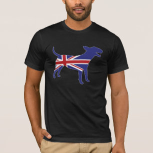 T-shirt Bull-terrier/pièce en t anglais d'Union Jack