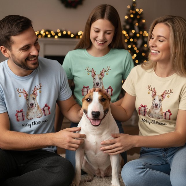 T-shirt Bull Terrier Renne (Créateur téléchargé)