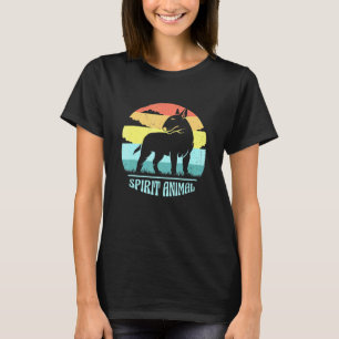 T-shirt Bull Terrier Spirit Animal Vintage Retro Sunset Do
