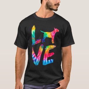 T-shirt Bull Terrier Tie Dye Log Chien Maman Papa