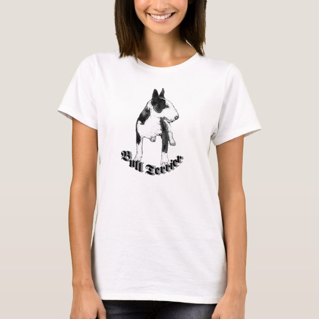 T-shirt Bull terrier womens shirt (Devant)