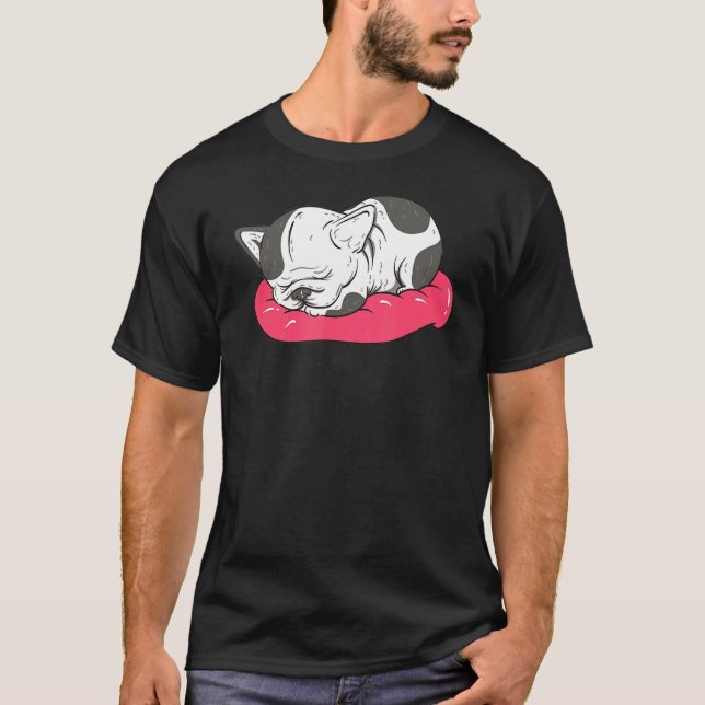 T-shirt Bulldog anglais Bulldog Sleeping Bulldog Pajama Bu (Devant)