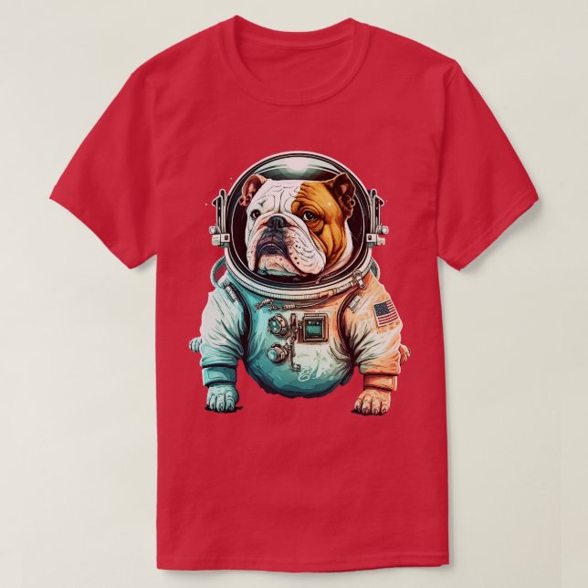 T-shirt Bulldog Astronaut 2 (Design devant)