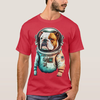 T-shirt Bulldog Astronaut 2