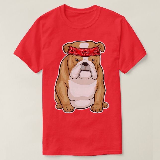 T-shirt Bulldog Bandana (Design devant)