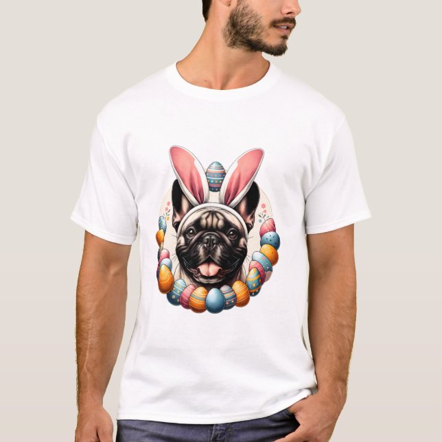 T-shirt Bulldog célèbre Pâques (Devant)