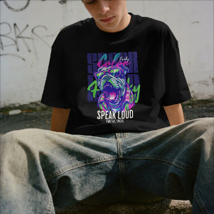 T-shirt Bulldog Couleur Funky – Parle Fort pour la Vérité
