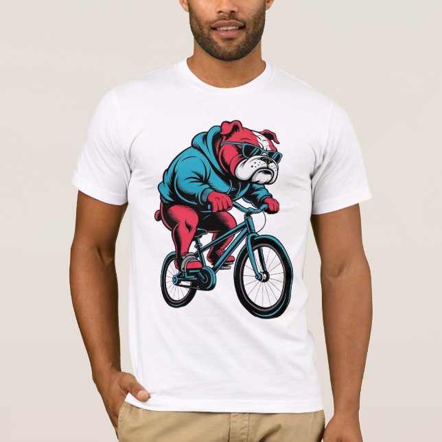 T-shirt Bulldog Cycliste (Devant)