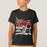Bulldog équitation Camion Rouge Joyeux Noël Noël X