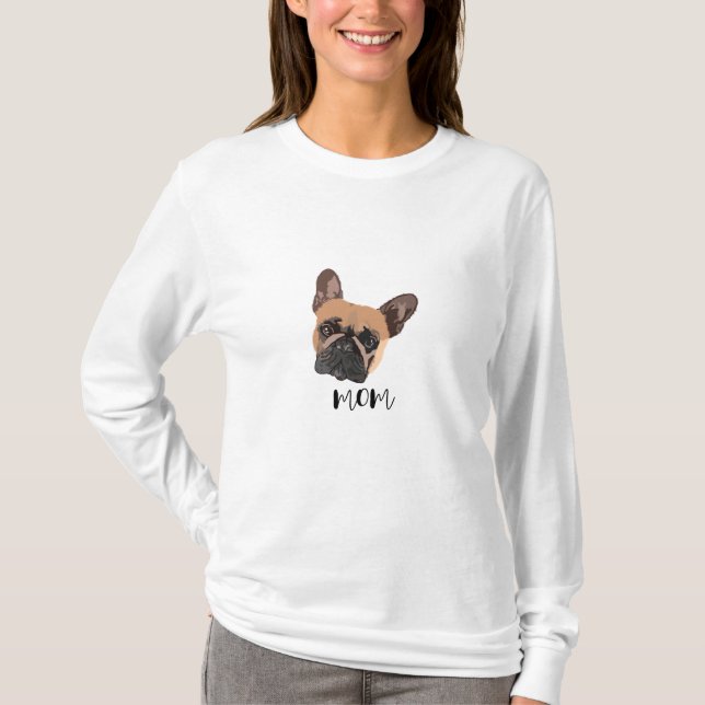 T-Shirt Bulldog Français Abstrait (Devant)