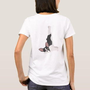 T-shirt bulldog français faisant du yoga