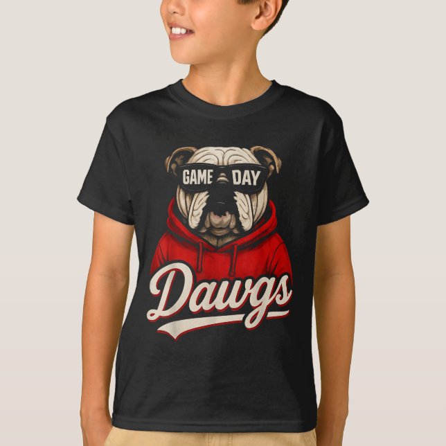 T-shirt Bulldog Graphic Dawgs Men Women Kid Boy Girl  (Devant)
