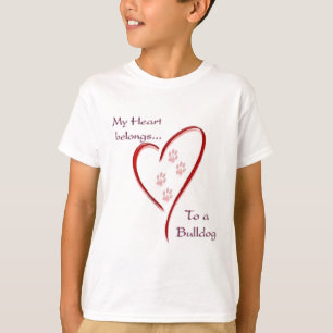 T-shirt Bulldog Heart Belongs