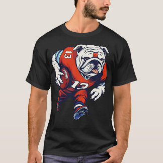 T-shirt Bulldog Jouant américain