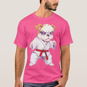 T-shirt Bulldog Karate Kung Fu Martial Arts Taekwondo Judo