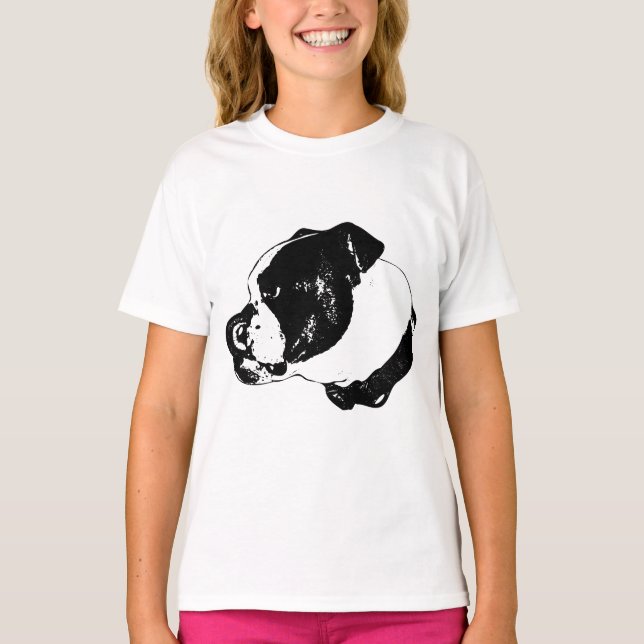 T-shirt Bulldog Lick Look Winter Tee (Devant)