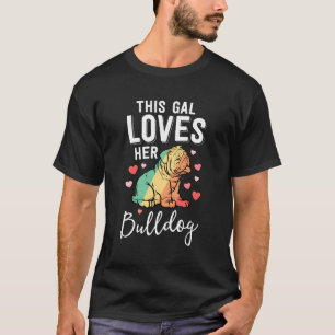 T-shirt Bulldog Maman Ce Gal Aime Son Bulldog