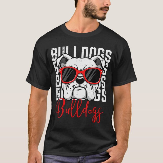 T-shirt Bulldog Men Women Boys Girls Youth Kids Teen  (Devant)