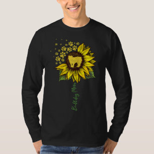 T-shirt Bulldog Mom Sunflower anglais Bulldog Lover cadeau