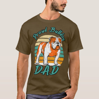 T-shirt Bulldog Papa Drôle Amant chien