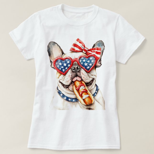 T-shirt Bulldog Patriotique (Design devant)