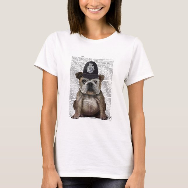 T-shirt Bulldog Policeman (Devant)