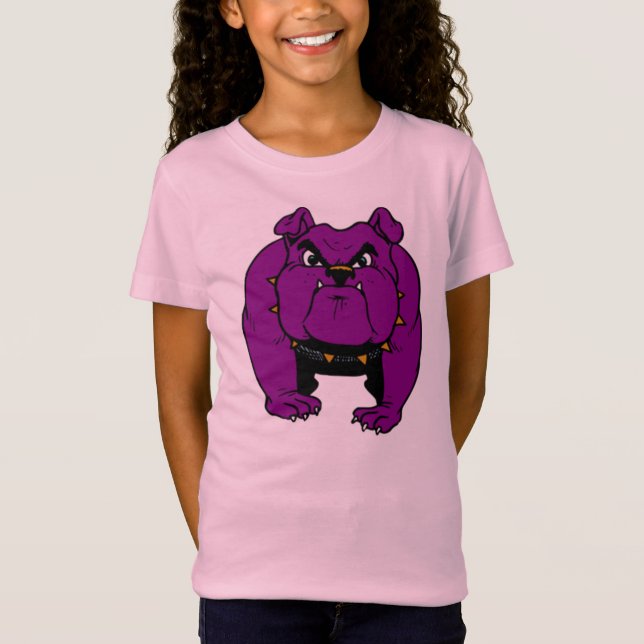 T-Shirt Bulldog pourpre (Devant)