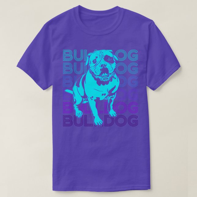 T-shirt Bulldog Retro Gift (Design devant)