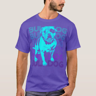 T-shirt Bulldog Retro Gift