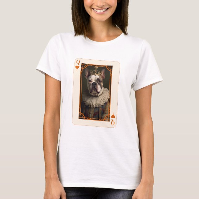 T-shirt Bulldog Royale : Le Coeur de la Reine (Devant)