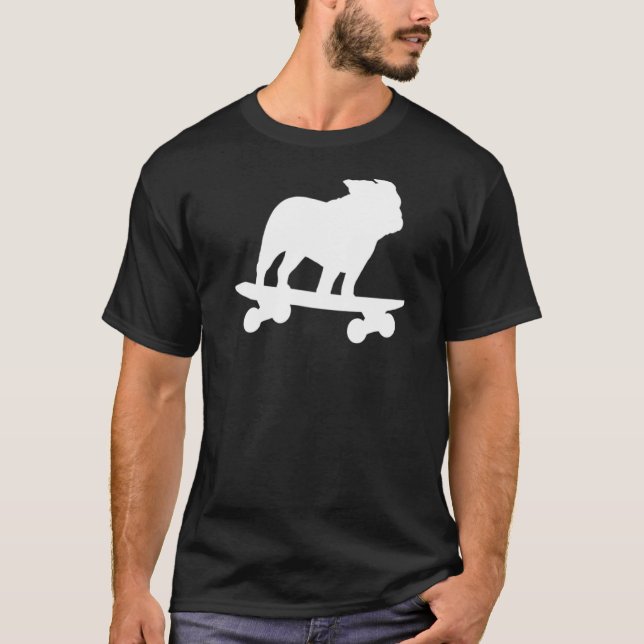 T-shirt Bulldog Skateboard (Devant)