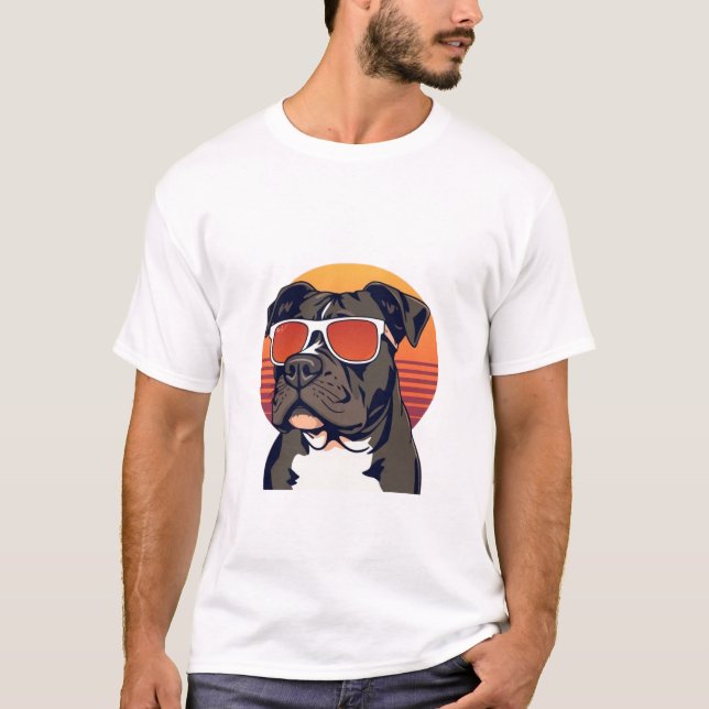 T-shirt Bulldog Vintage (Devant)
