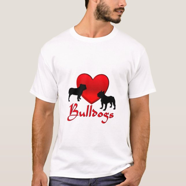 T-shirt Bulldogs de coeur (Devant)