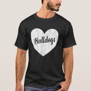 T-shirt Bulldogs École Ventilateur Sport Équipe Esprit Mas