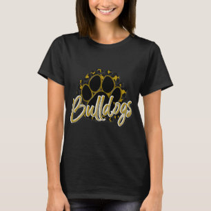 T-shirt Bulldogs Gold Black Cheetah School