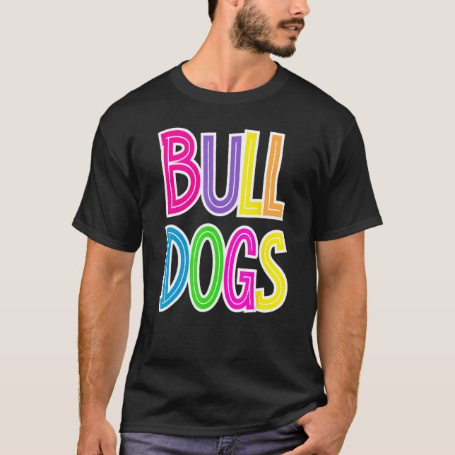 T-shirt Bulldogs School Spirit Bulldog Spirit Wear (Devant)