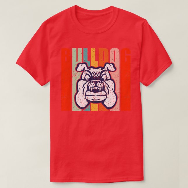 T-shirt Bulldogs School Sports Fan Team Spirit Mascot Gift (Design devant)