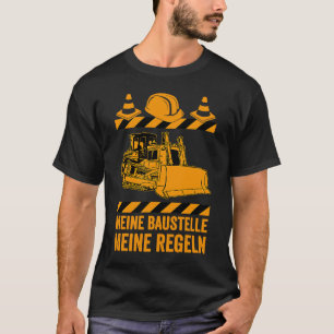 T-shirt Bulldozer chantier construction maison con