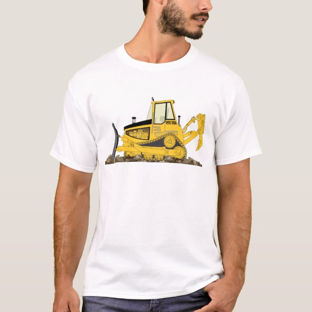 T-shirt Bulldozer jaune (Devant)