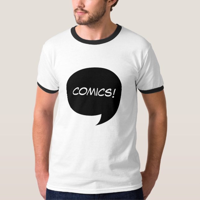 T-shirt Bulle de dialogue Pop Art en simili-rétro (Devant)