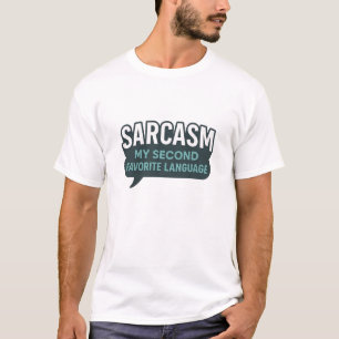 T-shirt Bulle de dialogue sarcasme esprit sarcelle