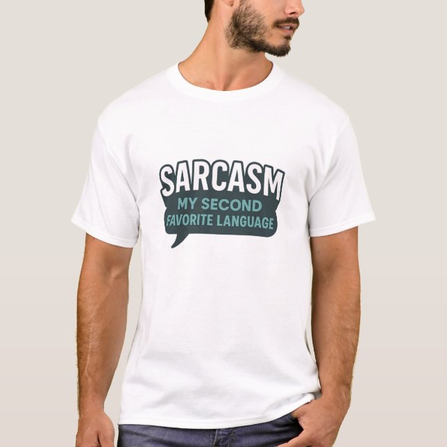 T-shirt Bulle de dialogue sarcasme esprit sarcelle (Devant)