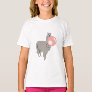 T-shirt Bulle de gomme Llama soufflant bulle