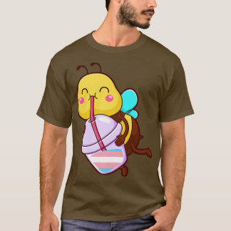 T-shirt bulle de l'abeille transgenre thé bulle de l'abeil