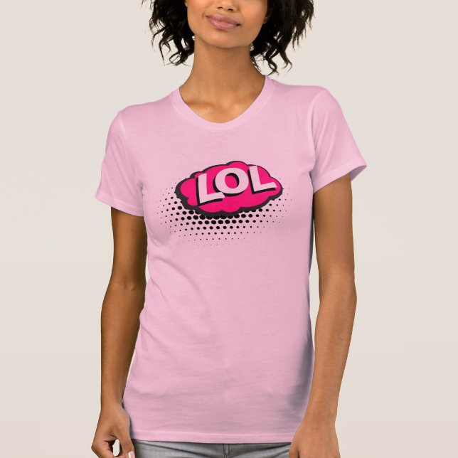 T-shirt Bulle de texte de bande dessinée LOL (Devant)